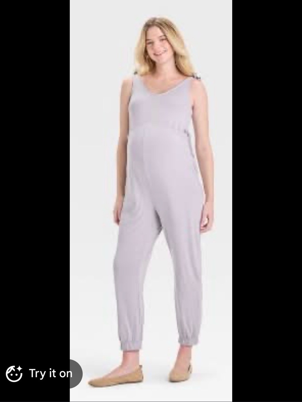 Ingrid & Isabel Lavender Sleeveless Maternity Jumpsuit
